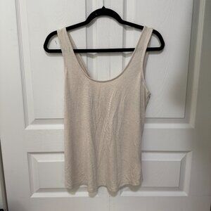 Women Express Twist Tie Back Knit Top in Beige Cream Size Extra Small